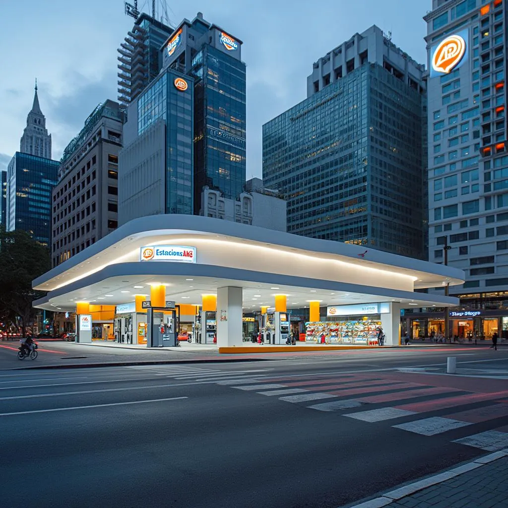 Estación moderna en Buenos Aires